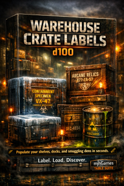 The Warehouse Crate Labels d100